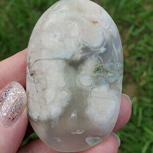 Flower Agate Palm Stone (FA607)
